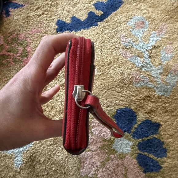 Coach Classic Red Zip Wristlet Wallet clutch - Picture 5 of 8